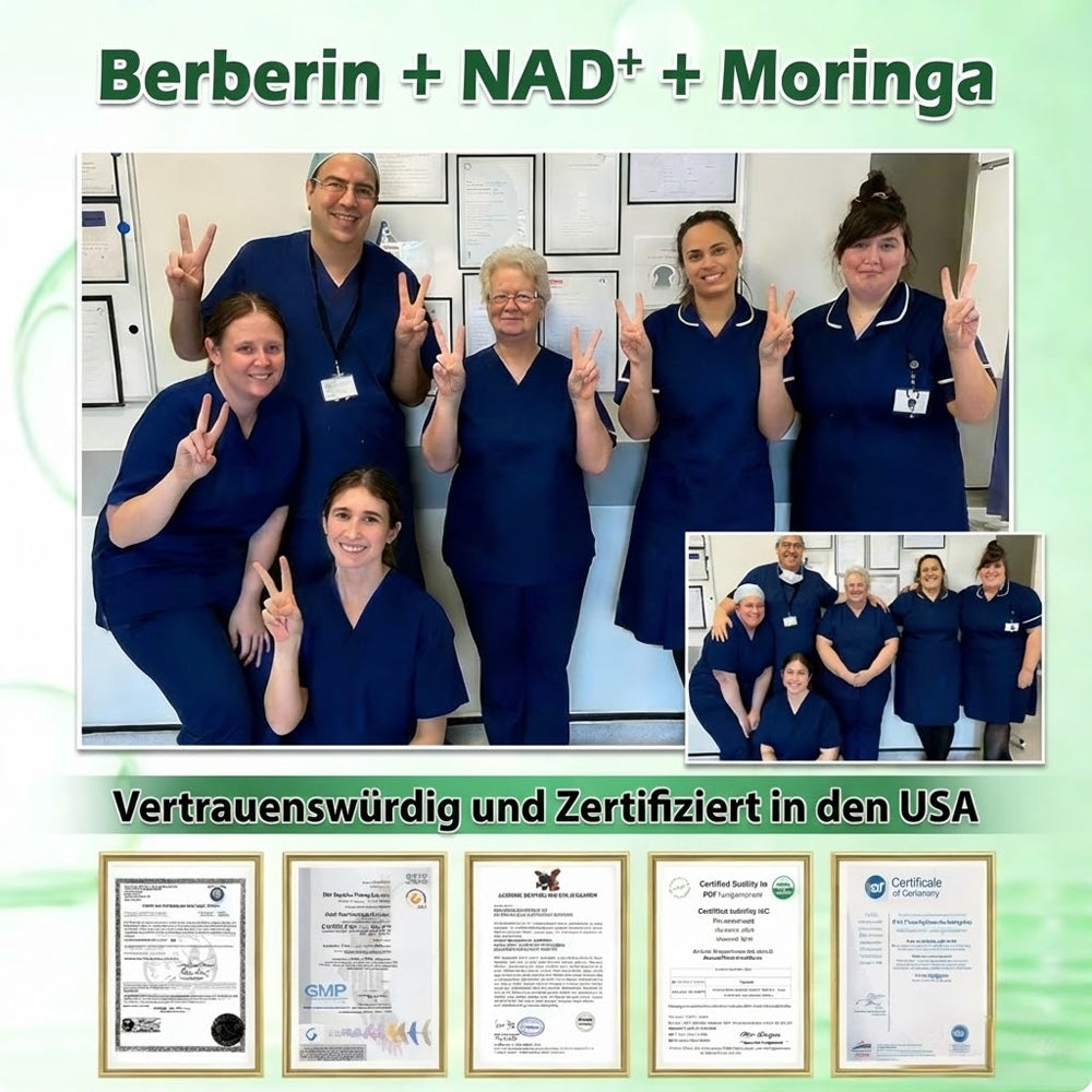 [Nur noch 10 Minuten!] Healrize® Moringa Berberinex NAD+ 10-in-1 Nano-Mikronadel-Patch (Nur einmal täglich, sichtbare Veränderungen in 7 Tagen) ✅ Für Übergewicht, lockere Haut, Diabetes, Schlafapnoe, Gelenkprobleme und mehr