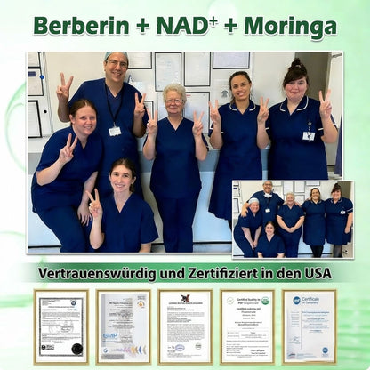 [Nur noch 10 Minuten!] Healrize® Moringa Berberinex NAD+ 10-in-1 Nano-Mikronadel-Patch (Nur einmal täglich, sichtbare Veränderungen in 7 Tagen) ✅ Für Übergewicht, lockere Haut, Diabetes, Schlafapnoe, Gelenkprobleme und mehr