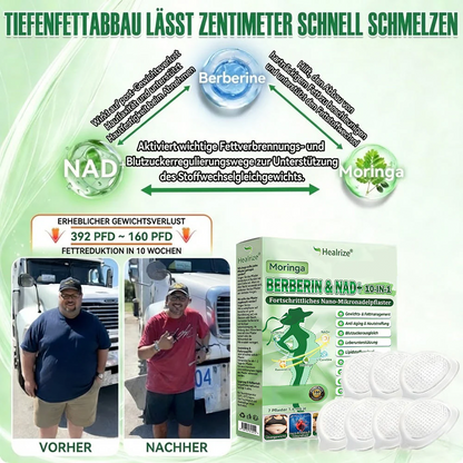 ✅Neu eingetroffen✅💪Healrize®Moringa Berberinex NAD+ 10-in-1 Nano-Mikronadel-Patch (Nur einmal täglich, sichtbare Veränderungen in 7 Tagen) ✅ Für Übergewicht, lockere Haut, Diabetes, Schlafapnoe, Gelenkprobleme und mehr